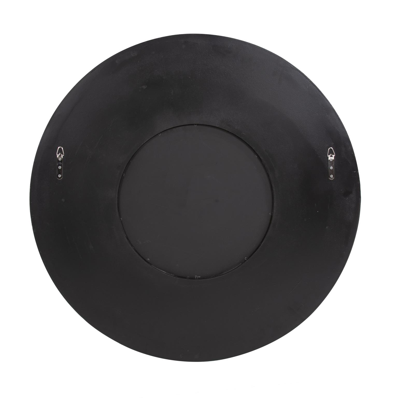 Tyler Dillon Gray Round Wall Mirror with Wood Block Mosaic Frame - 38"D