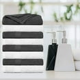 thumbnail image 2 of Ample Decor Bath Towel 30 x 54 inch Pack of 8 600 GSM 100% Cotton, Soft Absorbent, Lightweight, Quick Drying, Machine Washable for Hotel, Gym, Kitchen -White - Grey, 2 of 5