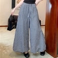 thumbnail image 3 of Women's Printed Bandage Pants, Elastic Waist With Pocket Detail, Casual Wide Leg Trousers For Boho Fashion Black XL, 3 of 5