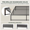 thumbnail image 5 of Amolife 14" King Bed Frame, Heavy Duty Metal Platform Bed with Under Bed Storage, 3500 lbs Weight Capacity, Easy Assembly, Black, 5 of 9