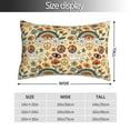 thumbnail image 4 of Kll Mushrooms And Rainbows Peace Pillow Covers Envelope Closure,Super Soft And Cozy Fuzzy Fleece Pillow Case Cover 16"X24", 4 of 9
