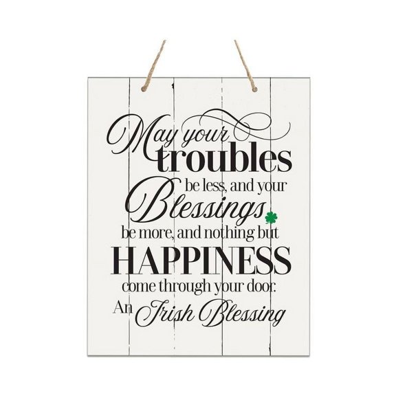 LifeSong Milestones Distressed Wall Sign May Your Troubles