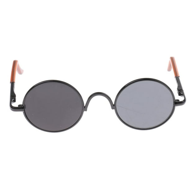 Par de gafas Yotijar para muñecas 1/6 9 cm lente negra