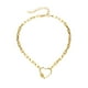 thumbnail image 2 of Collar para mujer, joyería para mujer, joyería para mujer y personalidad de invierno, colgante de corazón de diamante, collar de cadena gruesa, collar de metal., 2 of 5
