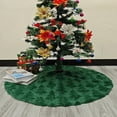 thumbnail image 7 of putnchl Fluffy Plush Christmas Tree Skirt 31 Inches, Solid Green Trees Soft Faux Fur Pencil Tree Skirt, Winter Xmas Tree Mat for Home Party Holiday Decorations, 7 of 7