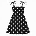 thumbnail image 1 of gdxvjhbj Robe Tout-Petit Robe Fillette Tout-Petit Robe Sans Manches à Volants pour Filles Tenues d'Été Robe de Plage 18 24 Mois (Noir,18-24 Months), 1 of 3