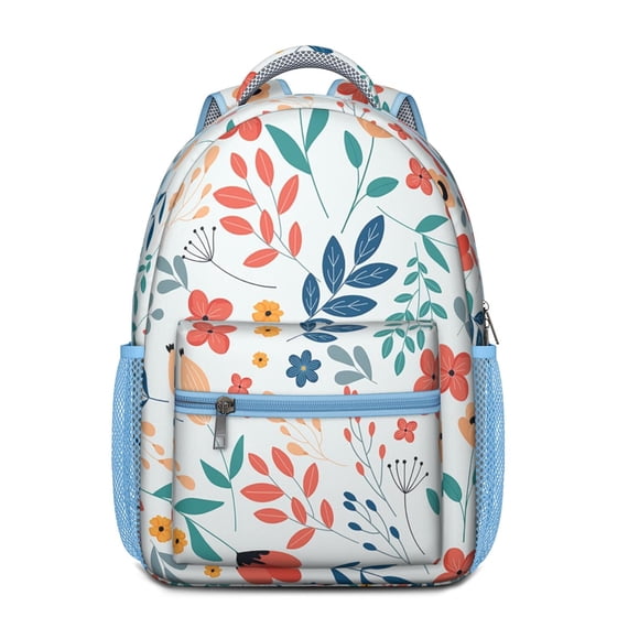 Boho Watercolor Flower Backpack - Stylish Waterproof Daypack for Commuters