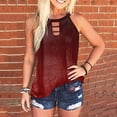 thumbnail image 2 of KaLI_store Tank Top for Women Women Tank Tops Summer Sleeveless Basic Cami Top Shirt Slim Knit Ribbed Racerback Blouses Red,XXL, 2 of 2