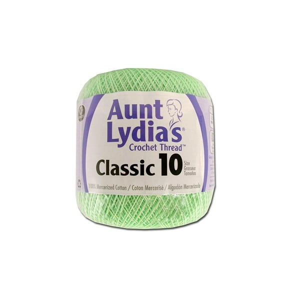 C&C Tante Lydia'S Classique Crochet Sz10 Menthe Vert