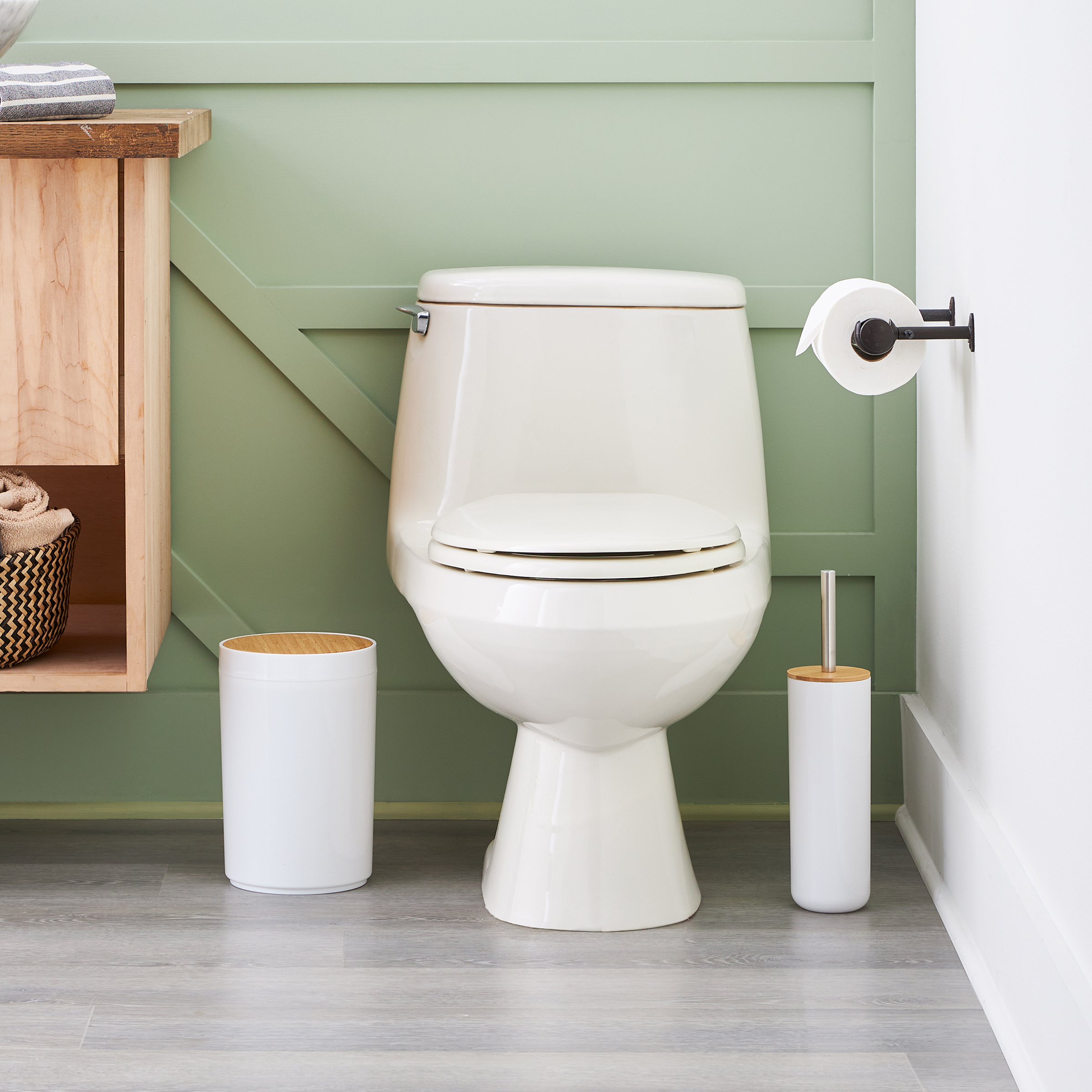 Home-Complete 6-Piece Complete Bathroom Accessories Set (White)