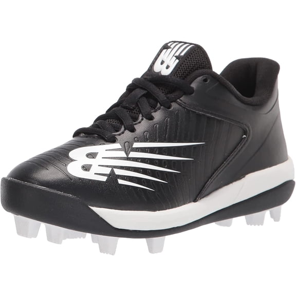 New Balance Youth 4040V6 Molded Baseball Cleats Black/White Wide 2