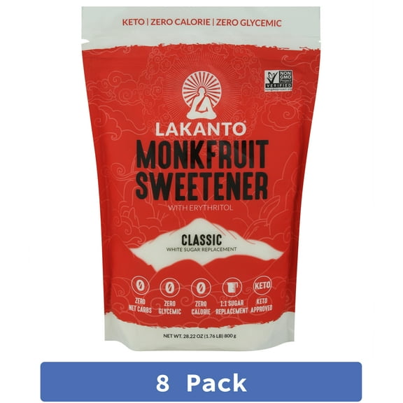 Lakanto Classic Monkfruit Sweetener 28.22 oz (Pack of 8)