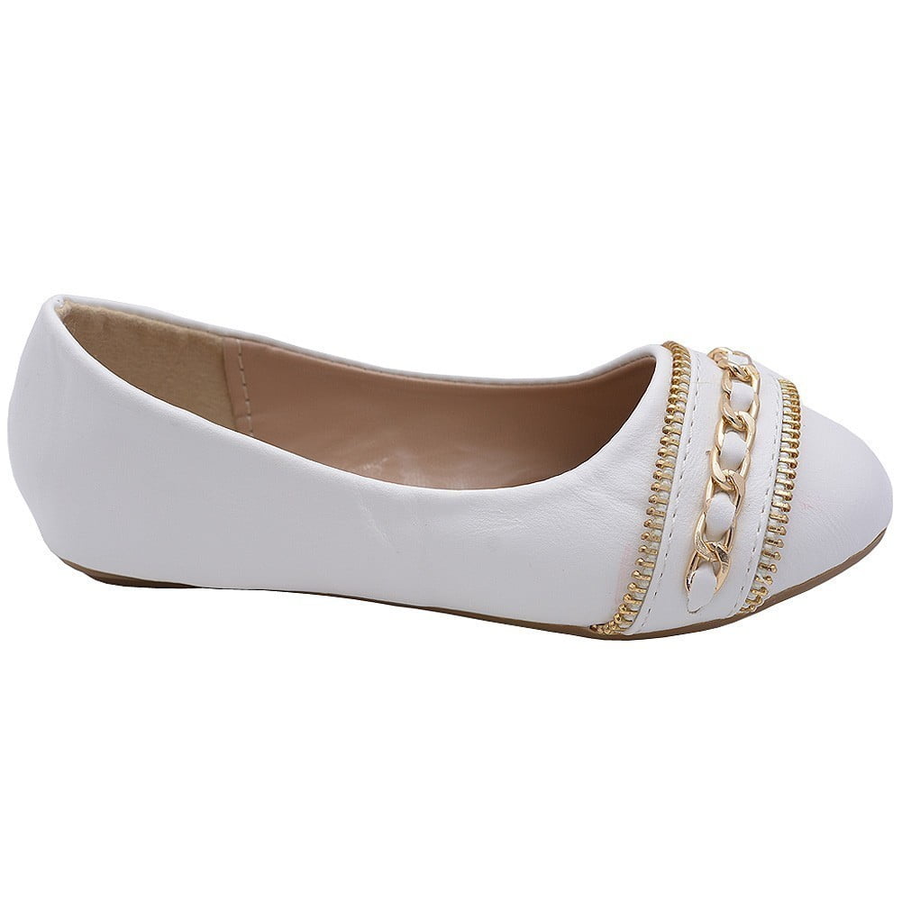 Link Girls Larisa-39K Rhinestone Ballet Ballerina Flats Shoes 
