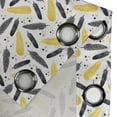 thumbnail image 4 of Ambesonne Feather Grommet Curtain, Bohemian Exotic Plumage, 50" x 96", Grey Yellow, 4 of 6