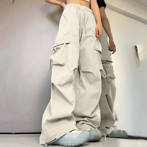 Hfyihgf Cargo Pants for Women Baggy Parachute Pants Multiple