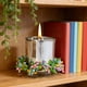 thumbnail image 4 of Corona de Pascua con bayas artificiales y velas | Corona decorativa de primavera para la puerta principal o centro de mesa | Corona floral de plástico para la decoración navideña del hogar, 4 of 6
