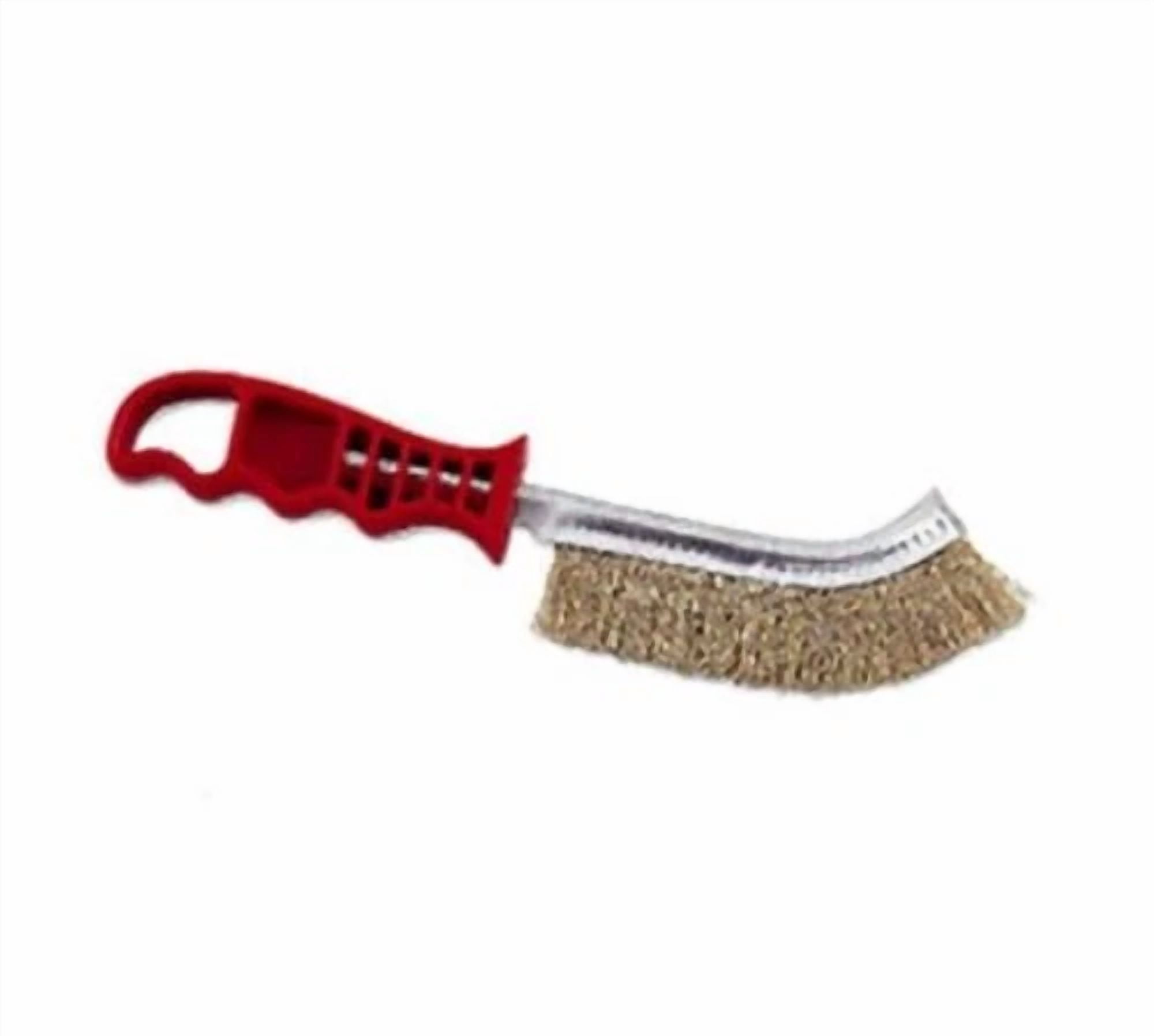 CRESTIN- Broiler Grill Brush, 10-1/2'', Stiff Wire Bristles Ergonomic Plastic Handle