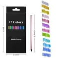 thumbnail image 3 of Metallic Non Toxic Colored Pencils, 12Pcs Professional Coloring Pencils for Adult, Drawing Pencil Set Art Supplies for Artists Beginners Sketching and Shading,Drawing Color Pencil(Black,8x3.5"), 3 of 7