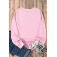 thumbnail image 7 of Women's Pink Leopard Bowknot Printed Crewneck Sweatshirt, 7 of 7