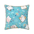 thumbnail image 1 of ZNDUO Kawaii Cute Cats Cartoon Animals Throw Pillows, Throw Pillows for Couch-Indoor Decorative Pillows,18"x18", 1 of 8