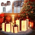 thumbnail image 7 of Tyidzon Set of 3 Christmas Lighted Gift Boxes, Pre-lit LED Present Boxes Decoration with Remote Timer Light Up Xmas Tree Skirt Ornaments for Party Holiday Xmas Home Decor, 7 of 7