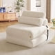 thumbnail image 1 of Sofá cama plegable terciopelo convertible cojín respaldo beige Pinmoco A-OWSV, 1 of 8