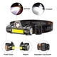 thumbnail image 3 of Juego de 2 potentes faros delanteros con batería integrada 18650 Q5 + faro LED COB, luz frontal recargable por USB, luz frontal impermeable, 3 of 5