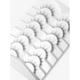thumbnail image 3 of Natural Lashes Short False Eyelashes Light Volume Clear Band Lashes Pack Fake Eyelashes 7 Pairs Multipack, 3 of 5