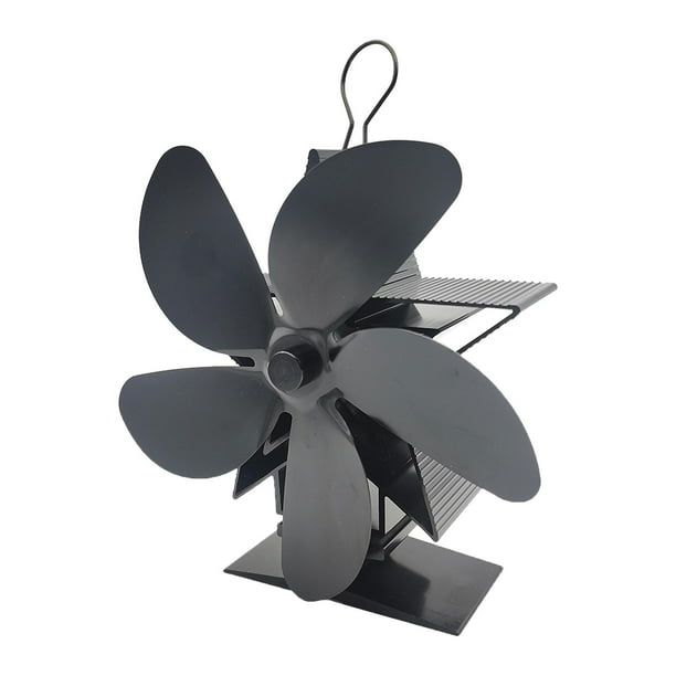 Ventilador de chimenea de 5 , distribución eficiente, ahorro de , leña, ventilador de estufa alimentado por calor
