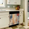 thumbnail image 3 of Abstract textured muted colors Dishwasher Magnet Cover Decorative Sticker for Home Cabinet Kitchen 23" x26", 3 of 5