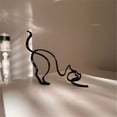 thumbnail image 4 of Estatua de metal Estatuilla Perros abstractos Gatos Escultura Animales coleccionables Decoración para el hogar Coche Oficina Sala de estar Estudio Decoración Adorno Hierro - 11x16x0.5cm A Vhermosa WMJ-1164, 4 of 7