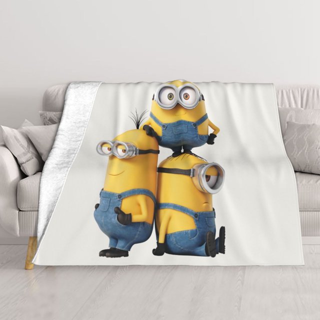 Manta de aire acondicionado de Minions, manta de felpa de franela suave, manta de cama, manta de sofá para adolescentes, niños, niñas, niños, hombres, mujeres