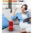 thumbnail image 6 of Dammyty Portable Bluetooth Speaker with Deep Bass Basser, Wireless Stereo Sound Bluetooth Speaker With 5.3,IP67 Waterproof,TWS Pairing for Home Party Outdoor（Red）, 6 of 7