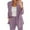 Dark Purple, variant on Women's Stretch Business Casual Pants Set - Trousers Suit for Dating Travel School, Solid Color