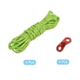 thumbnail image 3 of Unique Bargains 19.7FT 4mm Reflective Camping Guyline Rope Fluorescent Green 4Pack with Cord Adjusters 4Pack, 1 Set, 3 of 6