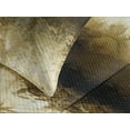 thumbnail image 3 of Ambesonne Earthy Floral Quilted Coverlet 3 Pcs, Grungy Flower Print, King Size, Caramel Dark Cocoa Ivory, 3 of 4