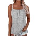 thumbnail image 1 of Débardeurs Femmes, Mode Décontractée Sans Manches Imprimé Col Rond Camisole Blouse, 1 of 5