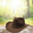 thumbnail image 6 of Baby Sweetie Classic Western Wide Brim Felt Hats Cowboy and Cowgirl Hat for Women and Men with Decorative Band, 6 of 6