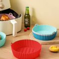 thumbnail image 4 of Reusable Round Silicone Air-Fryer Liner, 7.5-Inch Non-Stick Tray for 3-5 Qt Baskets, Heat-Resistant Mat for Oven Steamer Microwave, Oil-Proof Baking Accessory for Quick Cleanup, , Silicone Disk *1, 4 of 4