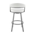 thumbnail image 6 of Armen Living Bronson Bar Stool with 360-Degree Swivel, White, 6 of 8