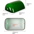 thumbnail image 2 of Aspen Creative 23601-21, Replacement Cased Opal Glass Shade For Bankers & Pharmacy Lamps, 8-3/4"L x 5-1/4"W x 3-1/8"H, GREEN, 2 of 5