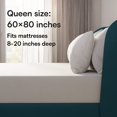 thumbnail image 2 of Bamboohart Niagara Sleep Solution Queen Waterproof Mattress Pad Protector Cover Deep Pocket 60x80 Breathable Bed Pillow, 2 of 7