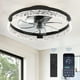 thumbnail image 1 of Ventilador de techo ZMISHIBO de 18 pulgadas con luces y control remoto negro, 1 of 7