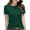 Army Green B, variant on Ashirexll Women's Summer Tops Short Sleeve Shirts for Women Solid Color Blouses Shoulder Short Sleeve Round Neck Casual Fashion Top
