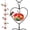 Red, variant on 6 Pcs Heart-Shaped Hummingbird Feeder for Outdoors, Flexible Stackable Hand Blown Glass Humming Bird Feeders with 6 Adjustable Perch for Garden Tree Yard Patio Outdoors (Heart Shaped, Red)