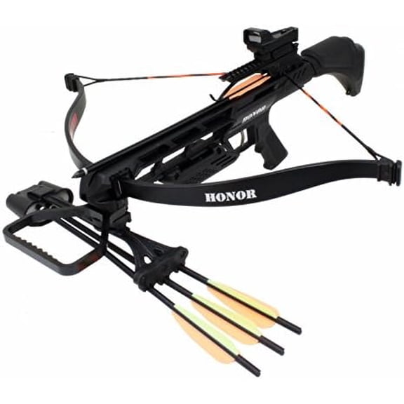 Honor 175lbs Recurve Crossbow Red Dot Scope Package (Black)$$Other