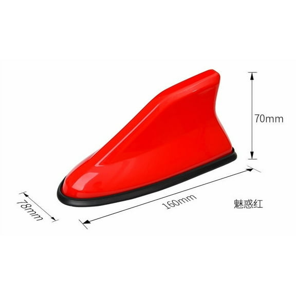 Universal Shark Fin Antenna Cover ABS Plastic Car Roof Top Decor Waterproof Sticky Adhesive for Kia K3 Forte 2013 2018 2nd Generation Models