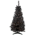 thumbnail image 2 of Northlight Pre-Lit Slim Artificial Tinsel Halloween Tree - 4' - Black - Clear Lights, 2 of 6