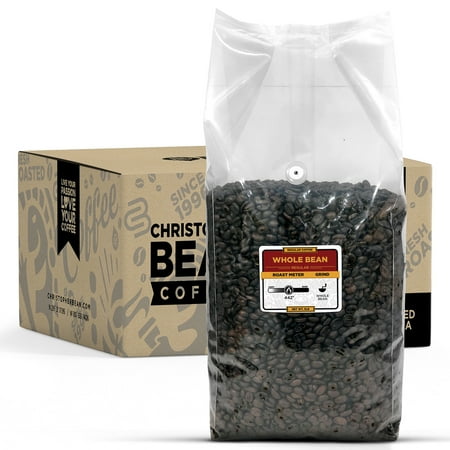 French Roast XX BOLD ROAST Flavored Regular Whole Bean Christopher Bean Coffee, 100% Arabica, No Sugar, No Fats, Made with Non-GMO Flavorings, 12 Oz Bag of coffee