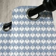 thumbnail image 3 of Ambesonne Geometric Grommet Curtain, Diamond Line Modern, 50" x 96", Slate Blue White Blue, 3 of 6